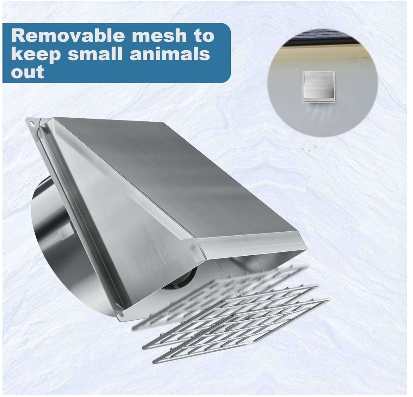 Stainless Steel Dryer Vent Outside 4"