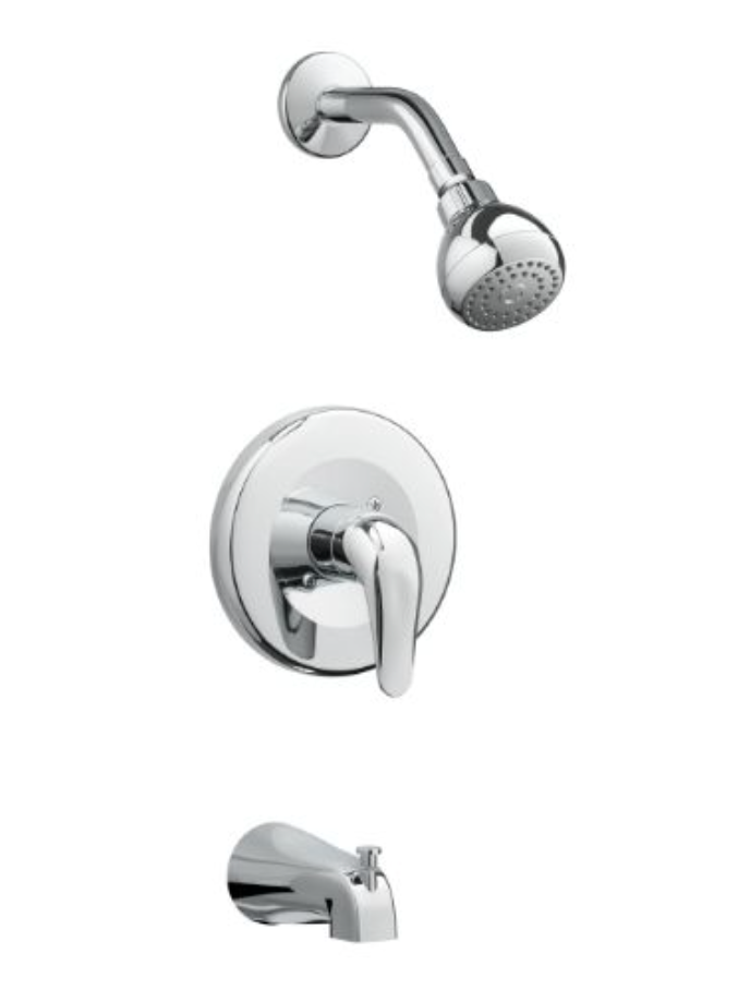 PROFLO PF7611GCP PF7611G Series Single Handle Single Function Pressure Balancing Tub and Shower Trim, Polished Chrome